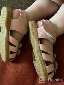 img 7 attached to Femizee Toddler Leather Butterfly Sandals 🦋 for Girls' School Uniforms: Stylish and Sturdy Shoes