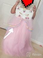 img 1 attached to TTYAOVO Princess Girl Dress: Long Tulle Gown for Flower Girls in Unicorn Costume review by Belinda Rivas