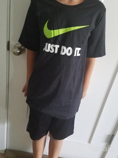 img 1 attached to Nike Boys' Just Do It Swoosh T-Shirt review by Darrell Bridges