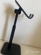 img 1 attached to Compatible Cell Phone Stand Holder For Desk - Fits All Smart Phones | Apiker, Black review by Joseph Neal