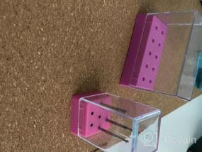 img 6 attached to Pink LIARTY Nail Drill Bits Holder: Dustproof, Organized Manicure Tools With 17 Holes