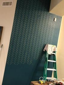 img 7 attached to STENCILIT® Herringbone Simple Wall Stencil For Painting XL 22X40 In Large Stencil For A Modern Wall Decor Herringbone Wall Stencil For Painting Large Pattern