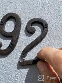 img 7 attached to Black Wrought Iron House Number 3 - 3 Inch Size With Included Matching Screws For Easy Installation