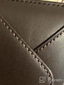 img 6 attached to Stylish And Sleek HISCOW Envelope Business Card Holder: Italian Calfskin Black With Magnetic Closure