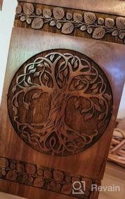 img 6 attached to INTAJ Handmade Rosewood Urn For Human Ashes - Adult Tree Of Life Wooden Urns Hand-Crafted - Celtic Funeral Cremation Urn For Dogs Engraved (Rosewood, Small - 8Hx4.75W (115 Cu/In))