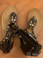 img 1 attached to Stylish Ankle Strappy Gladiator Sandals For Women - Perfect For Beach And Bohemian Looks! review by Justin Frazier