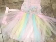 img 1 attached to Rainbow Embroidery Princess Birthday Girls' Clothing by Meiqiduo review by Azizah Jefferson