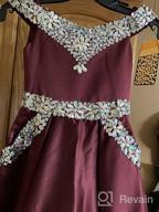 img 1 attached to Stunning Junguan Princess Birthday Burgundy Girls' Dresses: Trendy Shoulder Clothing review by Jason Hood