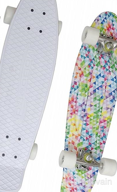 img 1 attached to Master The Streets With A 27-Inch Vintage Skateboard: Versatile Shortboard For Beginners And Pros With Customizable Wheels review by Ryan Hart