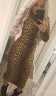 img 1 attached to High-Necked Midi Bodycon Party Club Dress With Long Sleeve In Tigerskin, Snakeskin, And Leopard Print For Women By LuFeng review by Michael Straughter