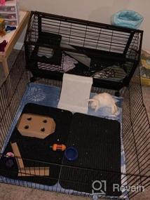 img 7 attached to PawHut Small Animal Cage: Main House & Run For Rabbit, Guinea Pig, Hamster - Indoor/Outdoor Use