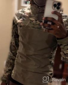 img 7 attached to CARWORNIC мужская тактическая военная штурмовая боевая рубашка с длинным рукавом Slim Fit камуфляжная футболка с молнией