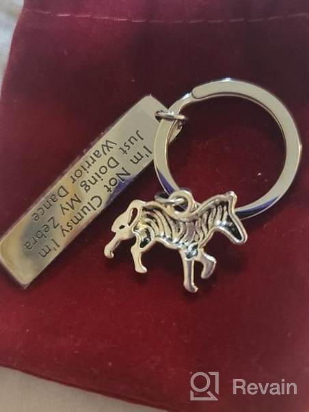 img 1 attached to 🦓 CENWA Zebra Warrior EDS Fibro Awareness Dance Keychain for Ehlers Danlos Syndrome - Enhancing Your Zebra Warrior Gift review by Vivian Eker