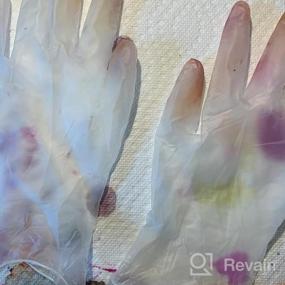 img 5 attached to Высококачественные одноразовые виниловые перчатки для медицинского осмотра (100 шт.) в нескольких размерах - медицинские перчатки Dealmed.
