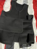 img 1 attached to Maximize Your Workout With Wonderience Neoprene Sauna Suit For Men - Premium Waist Trainer Vest With Adjustable Tank Top And Zipper For Ultimate Body Shaping review by David Shah