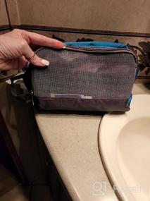 img 7 attached to Сумка для туалетных принадлежностей Небольшой нейлоновый набор Dopp Kit Легкая сумка для бритья для мужчин и женщин (черный)