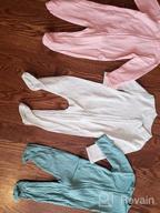 картинка 1 прикреплена к отзыву Aablexema Cotton Footie Pajamas with Mitten Cuffs - Unisex Newborn Infant 2-Way Zipper Footed Onesies от Jon Johnson
