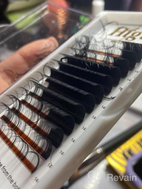 img 1 attached to Higu Pink Easy Fan Volume Lashes - 0.07 D Curl MIX 8-15Mm - Self Fanning Color Lash Tray For 2D-10D Volume Eyelash Extensions review by Michael Hicks