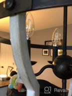 img 1 attached to Rustic Orb Chandelier With Adjustable Height - TZOE 4-Light Metal Vintage Chandelier For Dining Room, Living Room, And Kitchen review by Dang Reid