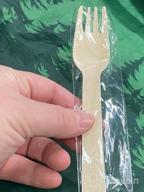 img 1 attached to Pack Of 100 All-Natural, Biodegradable Wooden Forks - Eco-Friendly Party Disposable Cutlery At 160 Mm Length review by Jaime Collins