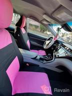 img 1 attached to Pink On Black BDK PolyPro Full Set Car Seat Covers - Front And Rear Split Bench, Easy To Install, Ideal Car Accessory For SUV, Van, Truck And Auto review by Bill Kodba