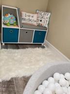 img 1 attached to RiverRidge Home RiverRidge Storage Bench, White With Coral Bins review by Deborah Velarde