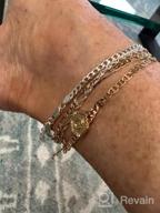 img 1 attached to Double Layered 14K Gold Plated Anklets With Personalized Initials - Trendy Women'S And Teen'S Jewelry review by Rebecca Colon