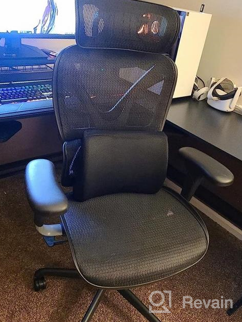 img 1 attached to GABRYLLY Office Chair: Large Ergonomic Desk Chair with Lumbar Support, 3D Armrest, and Breathable Mesh - Ultimate Comfort for Work or Study review by Vivian Eker