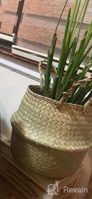img 6 attached to 3-Piece LE TAUCI Woven Seagrass Plant Baskets - 7+7.8+10.2 Inch, Home Storage & Decor Planter Pot (S+M+L)