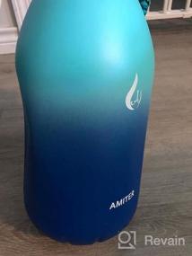 img 6 attached to 🚰 AMITER Leakproof Water Bottle: Wide Mouth Straw Lid & Handle Lid, 22oz-128oz Sizes, Vacuum Insulated Stainless Steel Flask – BPA Free Travel Mug Jug