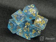 img 1 attached to 🎲 UDIXI Polyhedral DND Dice Set - 7die Dungeons and Dragons Dice for DND, MTG, Pathfinder, Board Games - Purple with Silver Numbers review by Ricky Mayo