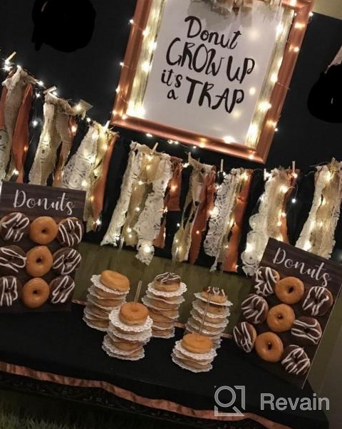 img 1 attached to Rustic Wood Donut Wall Display Stand - Perfect For Weddings, Birthdays & Baby Showers! review by Benjamin Chang