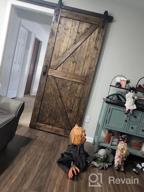 img 1 attached to SMARTSTANDARD 42x84 Sliding Barn Door Kit: DIY Unfinished Solid Spruce Wood Panelled Slab, K-Frame, Natural Finish - Includes 7ft Hardware & Handle review by Adam Boesel
