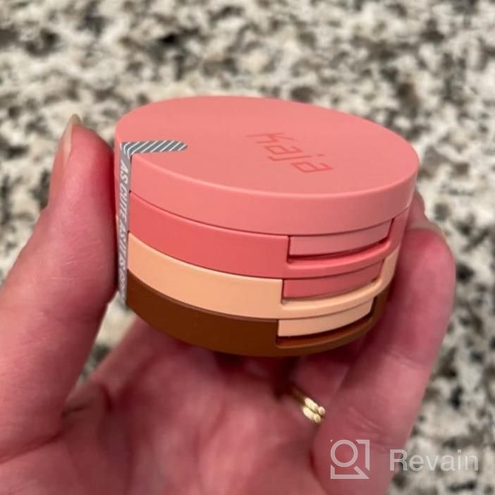 img 1 attached to Kaja 3-In-1 Blendable Sculpting Trio - Face Bento Cream Bronzer, Powder Blush, And Highlighter, 03 Mochamallow review by Ana Lewis