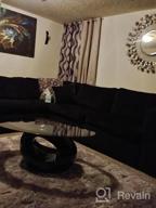 img 1 attached to Modern Black Oval Glass Coffee Table With Round Hollow Base - Perfect For Home Living Room Furniture! review by Ginger Allen