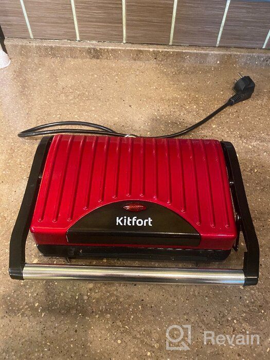 img 1 attached to Sandwich maker Kitfort KT-1609 Panini Maker, red review by Ada Dudek