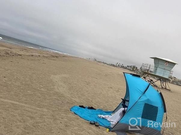 img 1 attached to Instant Beach Sun Shelter: Enjoy The Outdoors With Easy Go Umbrella Tent! review by Sam Bhushan