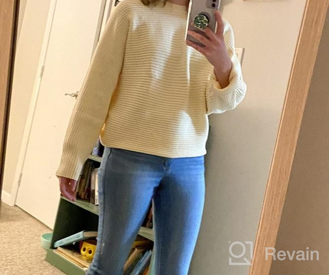 img 1 attached to Women'S Oversized Batwing Long Sleeve Pullover Sweater Knit Crewneck Jumper review by Chase Cooper