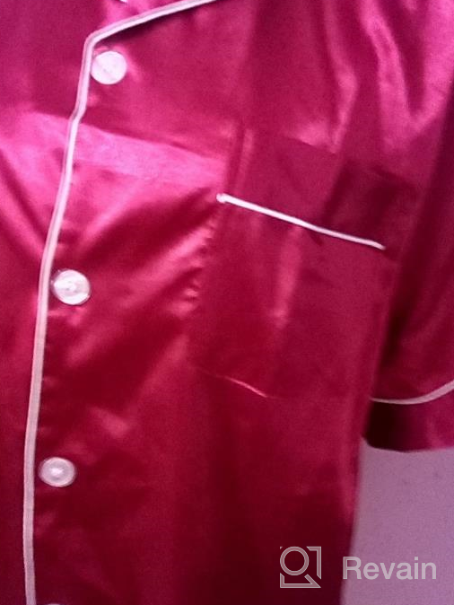 img 1 attached to 🍷 JYHER Classic Wine Red Pajamas: Stylish and Comfortable Men's Sleepwear review by Lloyd Edwards