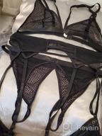 img 1 attached to Sexy 4-Piece Cutout Lingerie Set With Mesh Garters For Women - Matching Lingerie Set For Seductive Style review by Billy Ivy