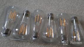 img 6 attached to 6-Pack 60W Equivalent LED Edison Bulbs - 4000K Neutral White, Dimmable ST19 Vintage Filament