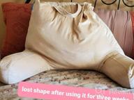 img 1 attached to Big Bedrest Reading Pillow With Arm Rests And Neck Roll Pillow For Comfortable Reading And TV Watching In Bed, Floor Or Sofa By ZOEMO review by Paul Zimmer
