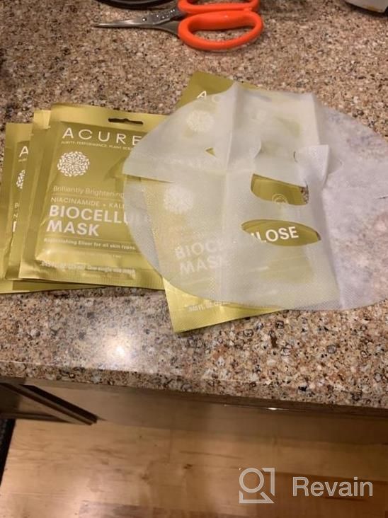 img 1 attached to Acure Brightening Bio-Cellulose Face Mask 100% Vegan Infused With Niacinamide & Kale For A Radiant Glow - Vitamin B3 For All Skin Types - Single Use Pack Of 1 review by James Townsend