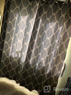 img 1 attached to Off White & Navy Thermal Insulated Room Darkening Curtains - Melodieux Moroccan Fashion Grommet 52X84 Inch (1 Panel) review by Grant Nordstrom
