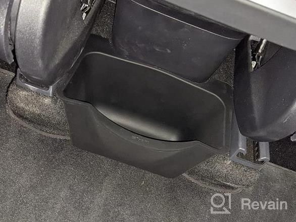 img 1 attached to Streamline Your Model 3&S With Topfit'S Rear Center Console Organizer Tray And Seat Storage Box review by Jeff Keegan