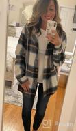 img 1 attached to Women'S Oversized Plaid Hoodie Jacket By Bbalizko - Button Down Long Sleeve Drawstring Casual Boyfriend Coat Outerwear review by Brian Pius