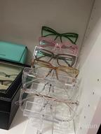 img 1 attached to Mooca 4 Tier Acrylic Eyeglasses Frame Stand, Sunglasses Rack, Sunglasses Stand Acrylic Sunglasses Display, Sunglasses Rack Holder, Acrylic Glass Display, 9”H review by Heather Brown