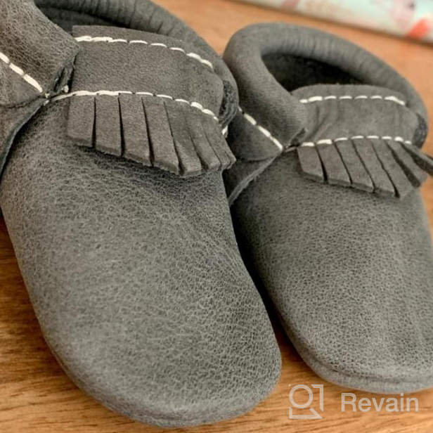 img 1 attached to 👞 Stylish and Comfortable Freshly Picked Leather Moccasins: Boys' Slipper Shoes review by Drew Springer