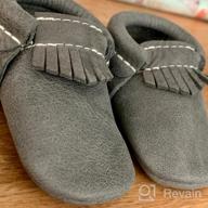 img 1 attached to 👞 Stylish and Comfortable Freshly Picked Leather Moccasins: Boys' Slipper Shoes review by Drew Springer