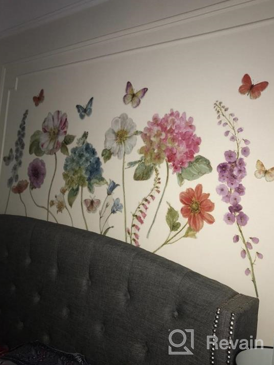 img 1 attached to Transform Your Space With Lisa Audit Garden Flowers Peel And Stick Giant Wall Decals From RoomMates review by Daniel Greene